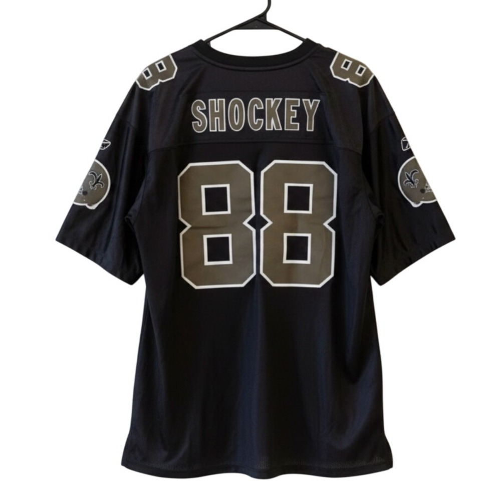 NFL TEAM New Orleans Saints Jersey Shirt #88 JEREMY SHOCKEY Black/Gold LADIES XL